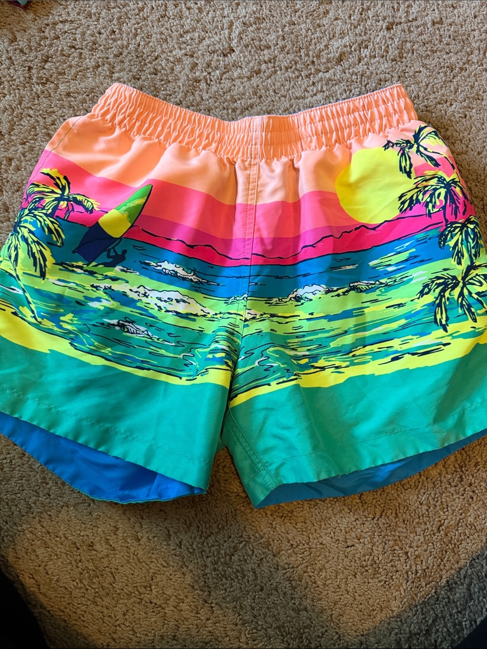 Chubbies sz M reversible elastic waist, swim trunks